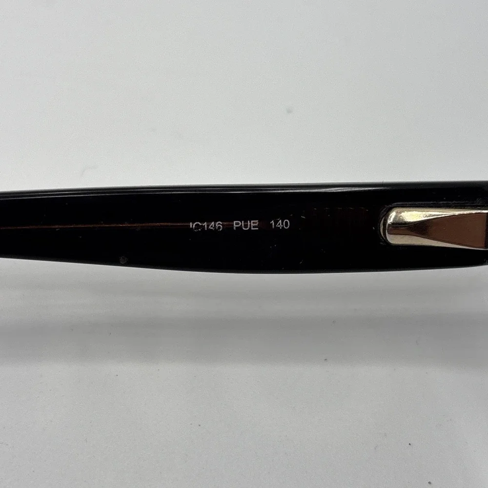 JIMMY CHOO JC146 PUE 53-15-140 EYEGLASSES BLACK/LEOPARD FULL RIM FRAME W/CASE